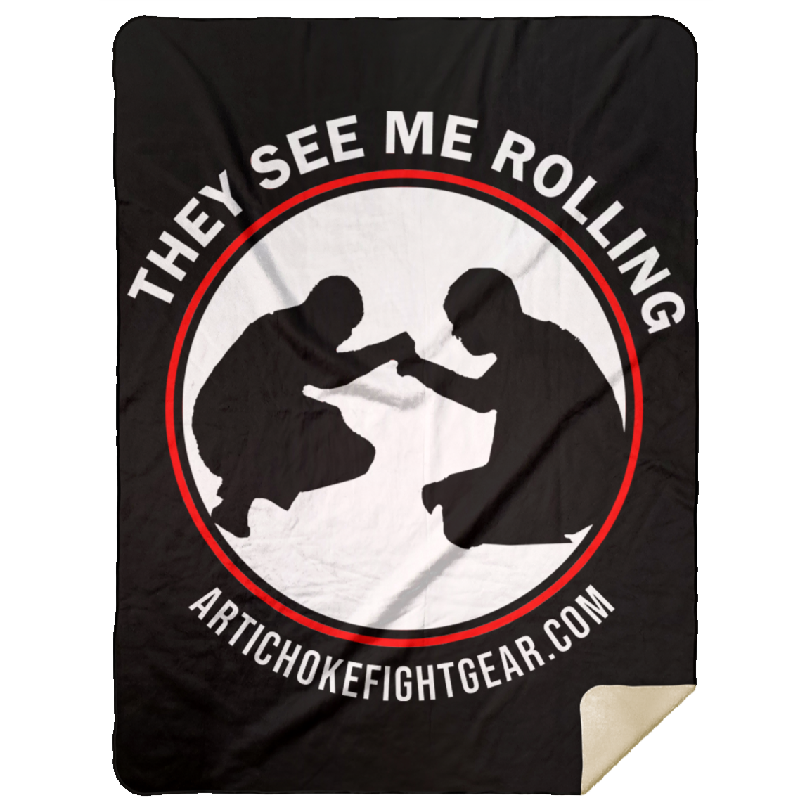 Artichoke Fight Gear Custom Design #16. They See Me Rolling. Premium Mink Sherpa Blanket 60x80