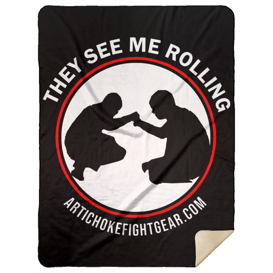 Artichoke Fight Gear Custom Design #16. They See Me Rolling. Premium Mink Sherpa Blanket 60x80