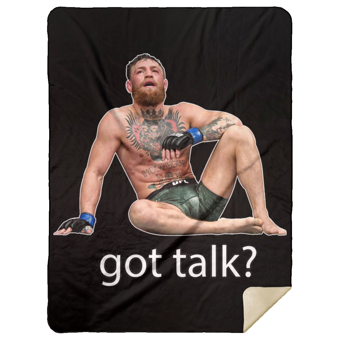 Artichoke Fight Gear Custom Design #10. Got Talk? Premium Mink Sherpa Blanket 60x80