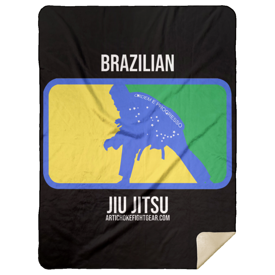 Artichoke Fight Gear Custom Design #13. BJJ, The New National Pastime. Premium Mink Sherpa Blanket 60x80