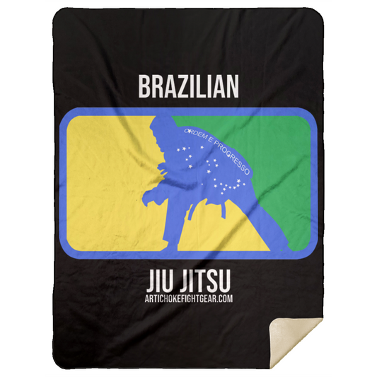 Artichoke Fight Gear Custom Design #13. BJJ, The New National Pastime. Premium Mink Sherpa Blanket 60x80