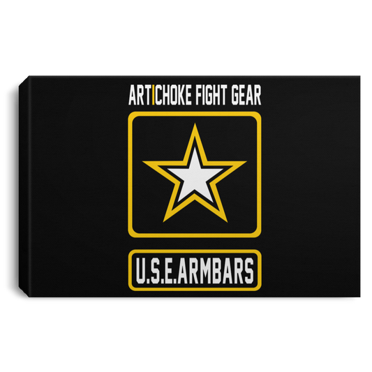 Artichoke Fight Gear Custom Design #2. USE ARMBARS. Landscape Canvas .75in Frame