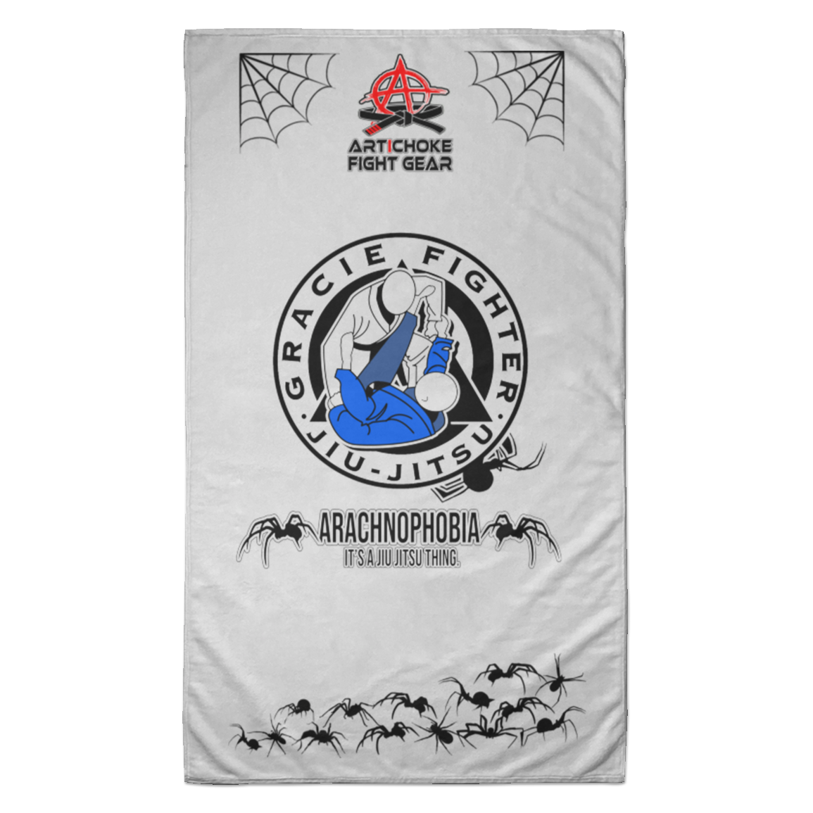 Artichoke Fight Gear Custom Design #1. Arachnophobia: Fear of Spiders. Spider Guard. It's a Jiu Jitsu Thing. Towel - 35x60