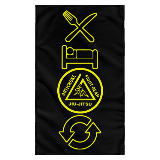 Artichoke Fight Gear Custom Design #9. EAT. SLEEP. JIU JITSU. REPEAT. Wall Flag