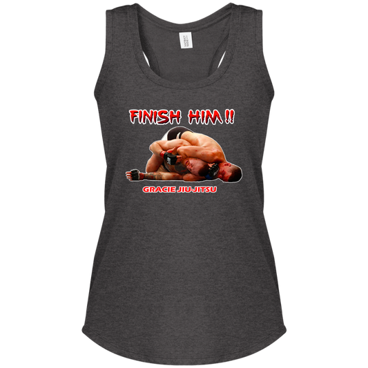 AFG Custom Design #08. FINISH HIM! Ladies' Tri Racerback Tank