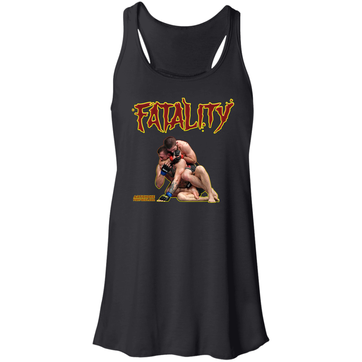 Artichoke Fight Gear Custom Design #21. FATLAITY! Flowy Racerback Tank