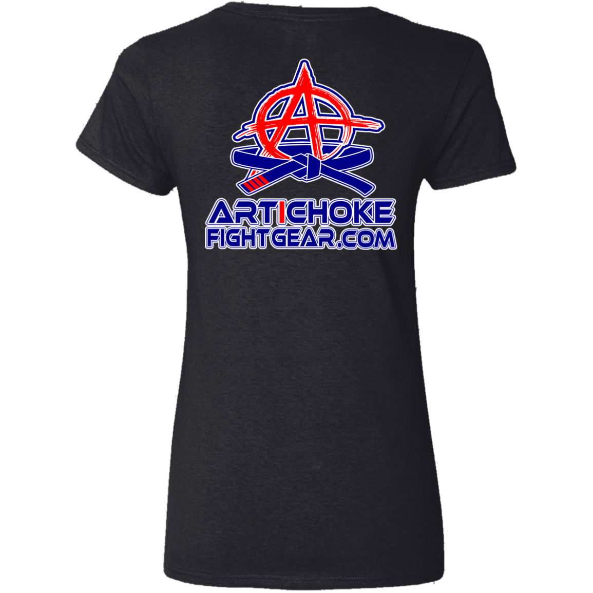 Artichoke Fight Gear Custom Design #4. MLB style BJJ. Ladies' 5.3 oz. V-Neck T-Shirt