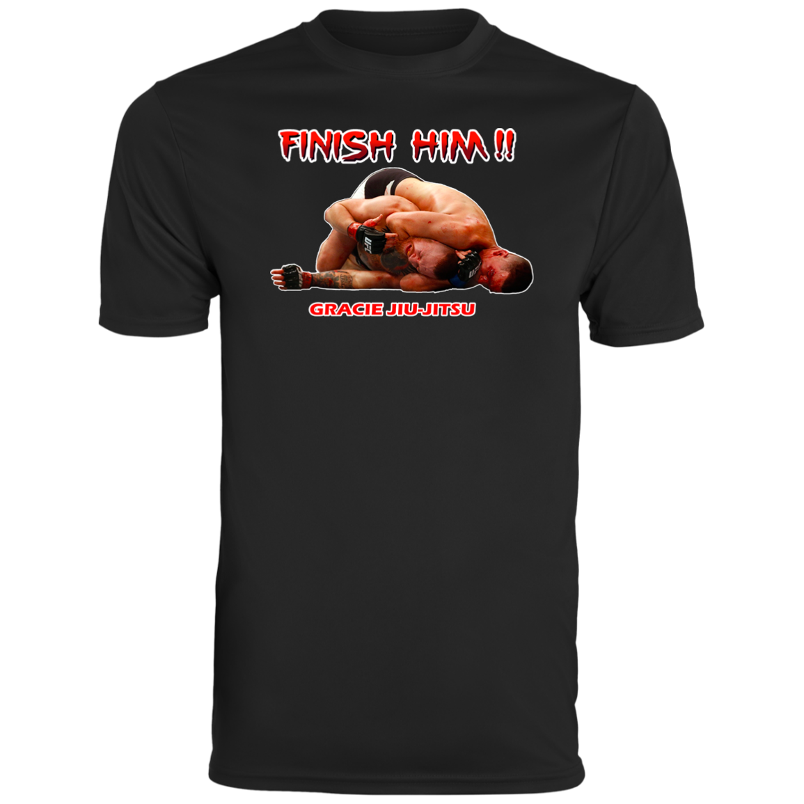 Artichoke Fight Gear Custom Design #8. Finish Him! Men's Moisture-Wicking Tee