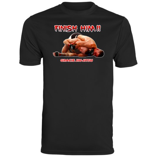 Artichoke Fight Gear Custom Design #8. Finish Him! Men's Moisture-Wicking Tee