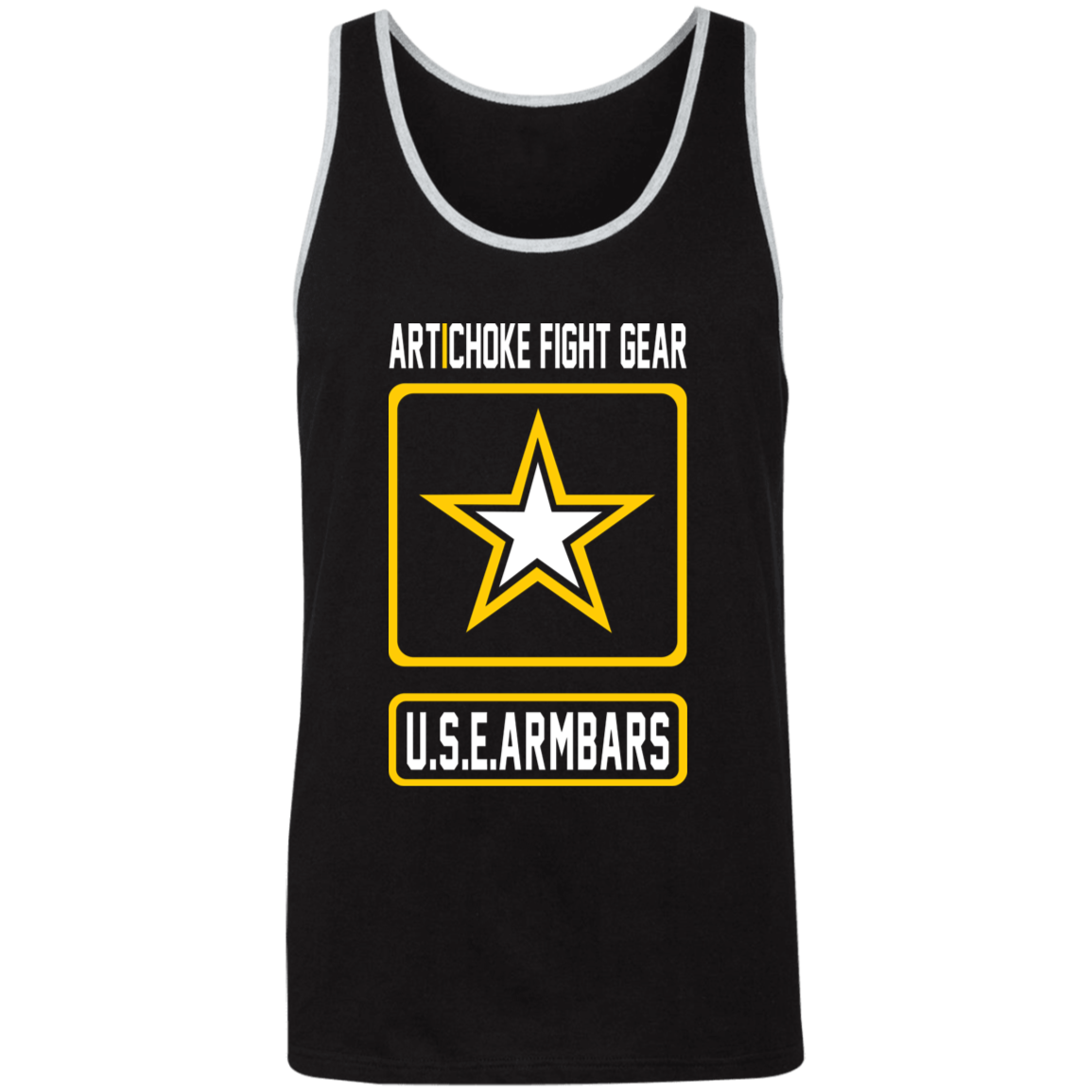 Artichoke Fight Gear Custom Design #2. USE ARMBARS. Unisex 2-Tone Tank Top