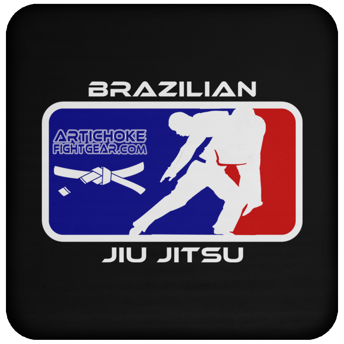 Artichoke Fight Gear Custom Design #4. MLB style BJJ. Coaster