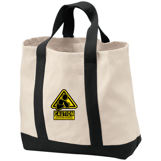 AFG Custom Design #07. CAUTION: CHOKING HAZARD. 2-Tone Shopping Tote