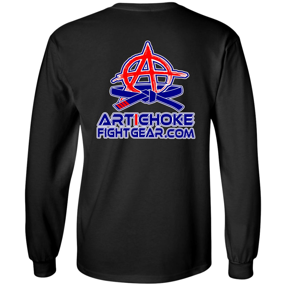 Artichoke Fight Gear Custom Design #4. MLB style BJJ. 100% Cotton Long Sleeve