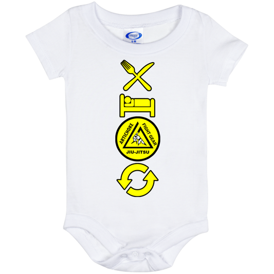 Artichoke Fight Gear Custom Design #9. EAT. SLEEP. JIU JITSU. REPEAT. Baby Onesie 6 Month