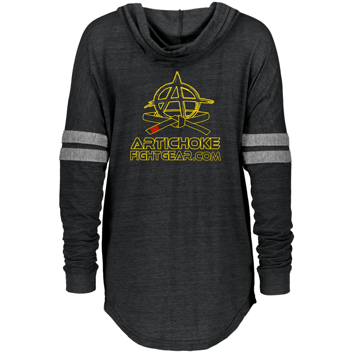 Artichoke Fight Gear Custom Design #20. You Don't Know the Power of Jiu Jitsu. Ladies Hooded Low Key Pullover