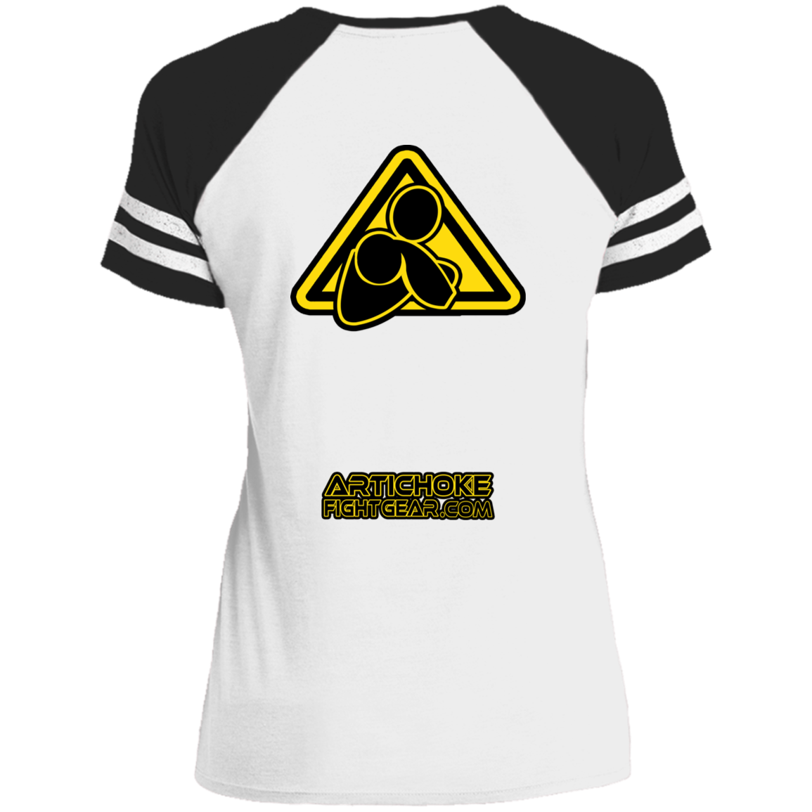 AFG Custom Design #07. CAUTION: CHOKING HAZARD. Ladies' Game V-Neck T-Shirt