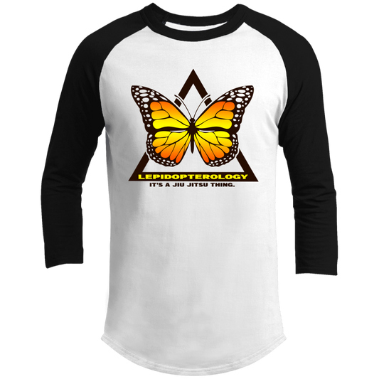 Artichoke Fight Gear Custom Design #6. Lepidopterology (Study of butterflies). Butterfly Guard. 3/4 Raglan Sleeve Shirt