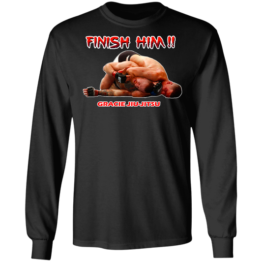 Artichoke Fight Gear Custom Design #8. Finish Him! 100% Cotton Long Sleeve