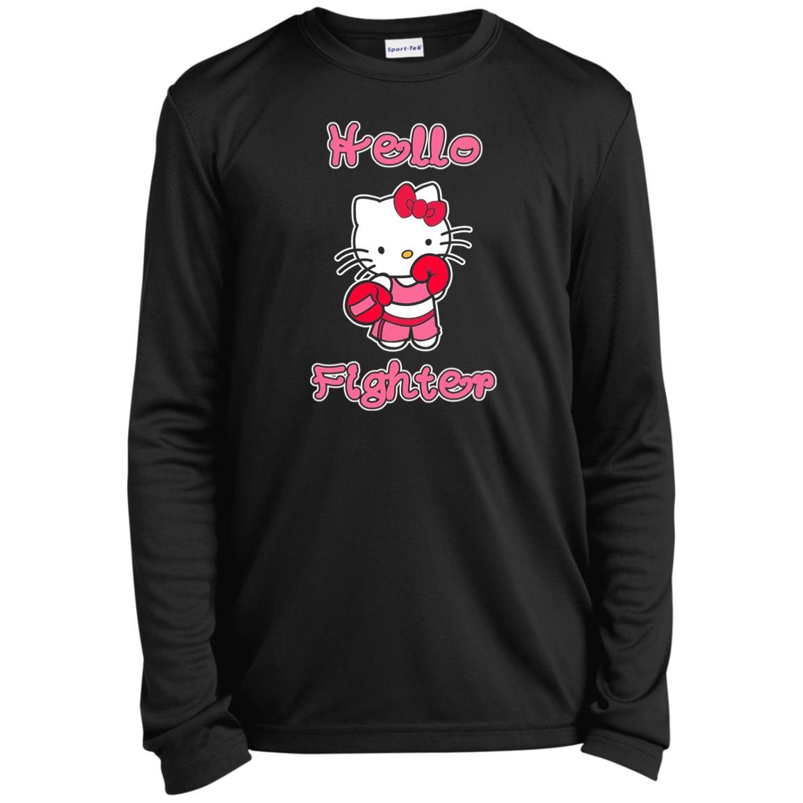 Artichoke Fight Gear Custom Design #11. Hello Fighter. Youth Long Sleeve Performance Tee