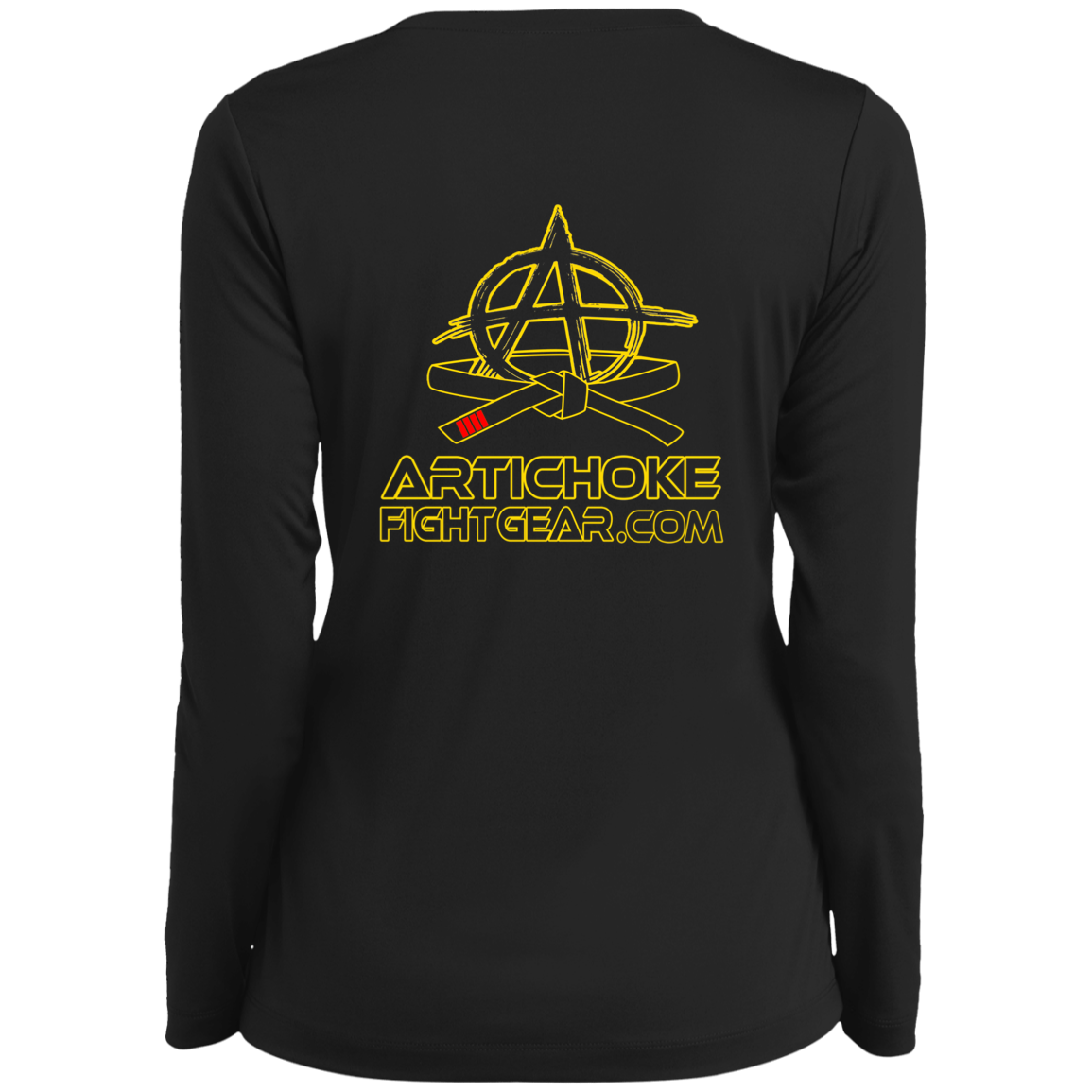 Artichoke Fight Gear Custom Design #20. You Don't Know the Power of Jiu Jitsu. Ladies’ Long Sleeve Performance V-Neck Tee