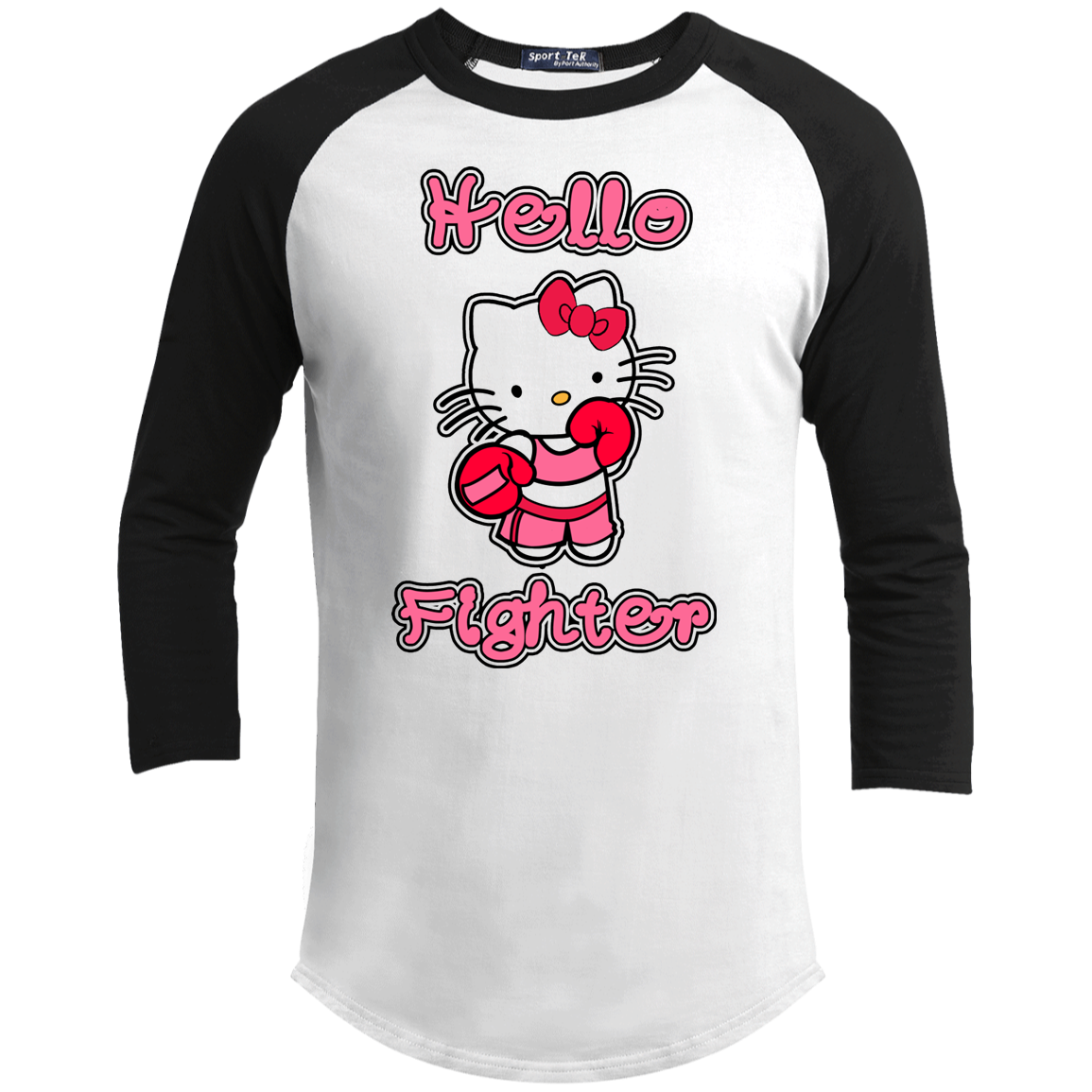 Artichoke Fight Gear Custom Design #11. Hello Fighter. Youth 3/4 Raglan Sleeve Shirt