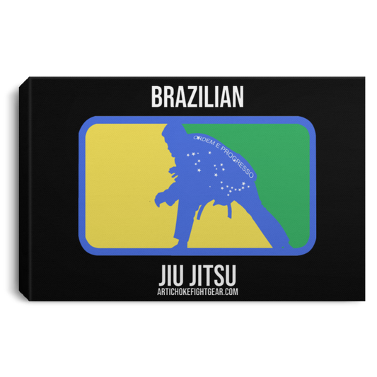 Artichoke Fight Gear Custom Design #13. BJJ, The New National Pastime. Landscape Canvas .75in Frame