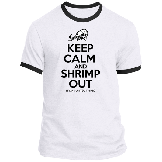 Artichoke Fight Gear Custom Design #12. Keep Calm and Shrimp Out. Ringer Tee