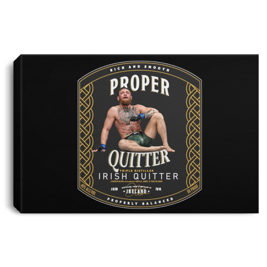 Artichoke Fight Gear Custom Design #15. Proper Quitter. Landscape Canvas .75in Frame