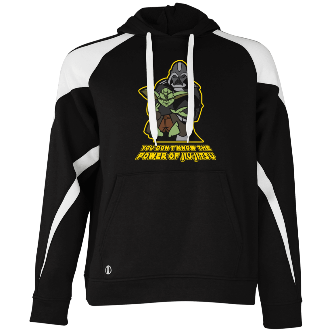 Artichoke Fight Gear Custom Design #20. You Don't Know the Power of Jiu Jitsu. Colorblock Fleece Hoodie