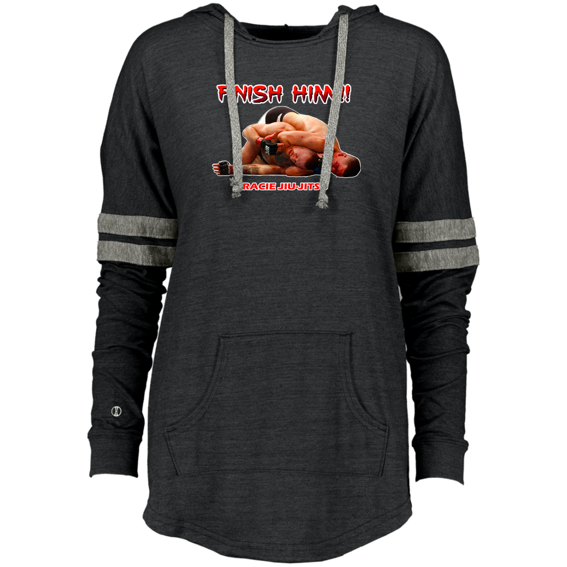 Artichoke Fight Gear Custom Design #8. Finish Him! Ladies Hooded Low Key Pullover