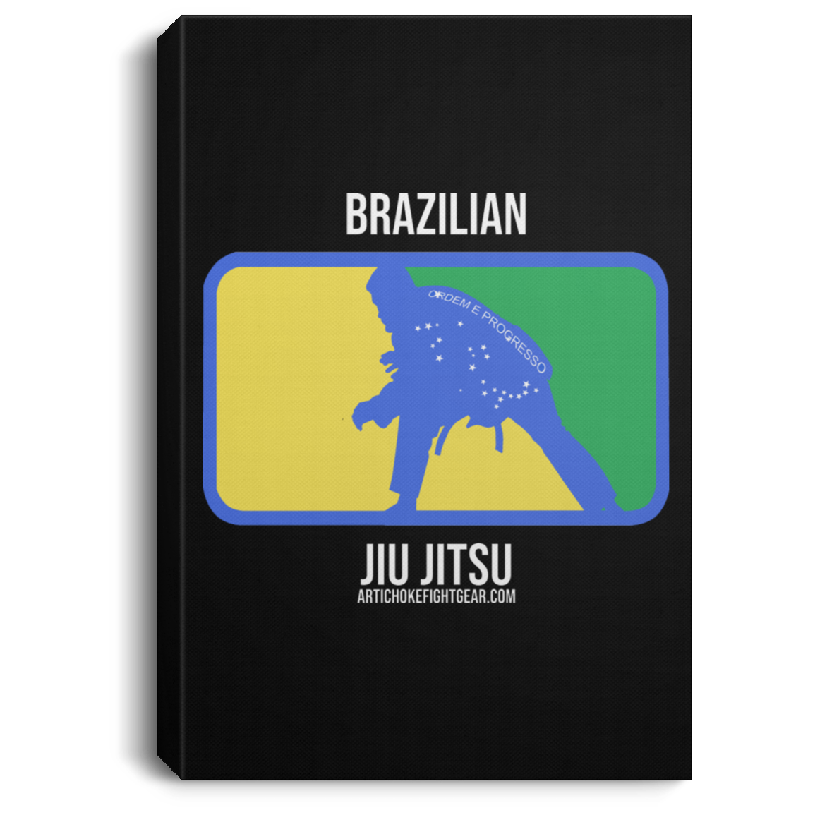 Artichoke Fight Gear Custom Design #13. BJJ, The New National Pastime. Portrait Canvas .75in Frame