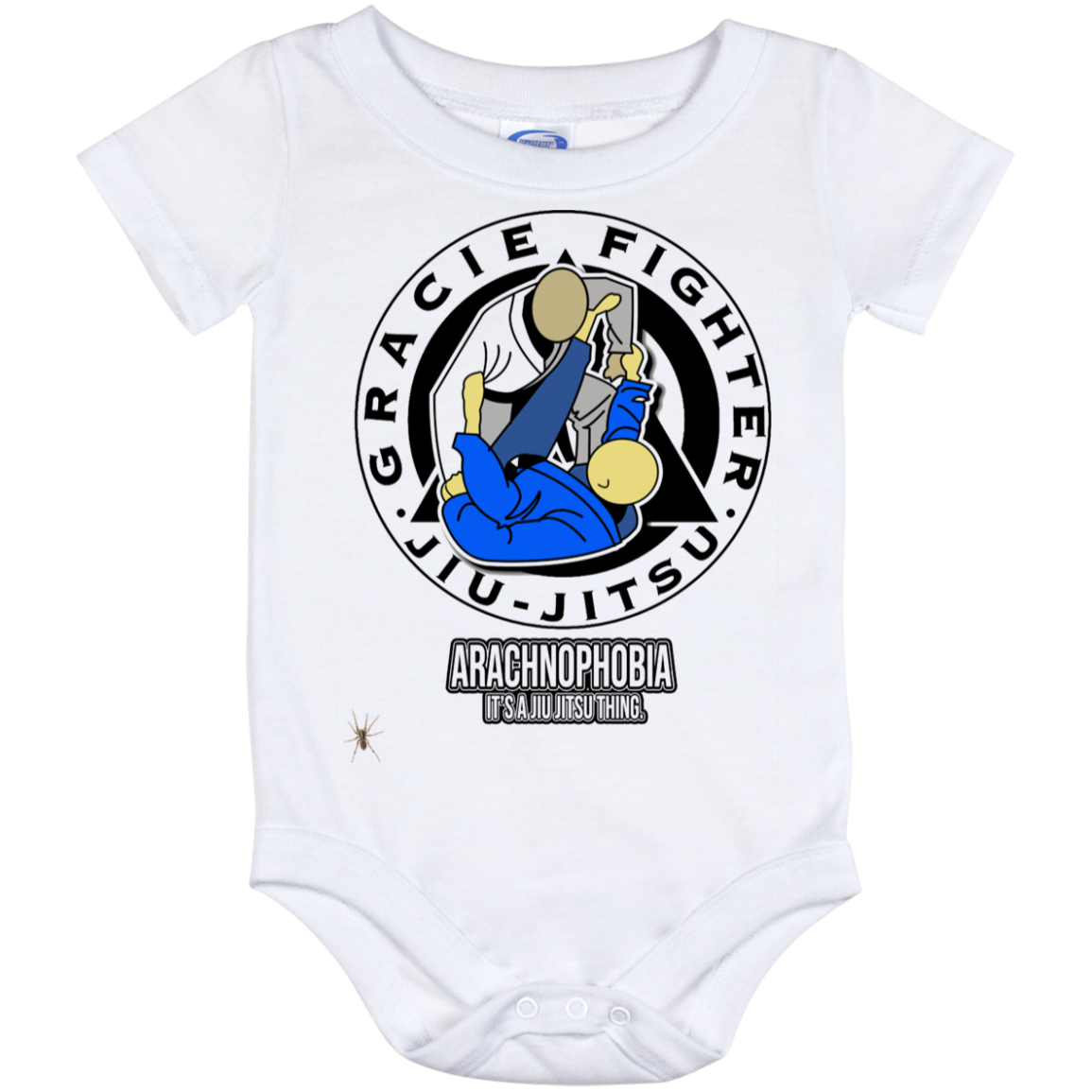 Artichoke Fight Gear Custom Design #1. Arachnophobia: Fear of Spiders. Spider Guard. It's a Jiu Jitsu Thing. Baby Onesie 12 Month