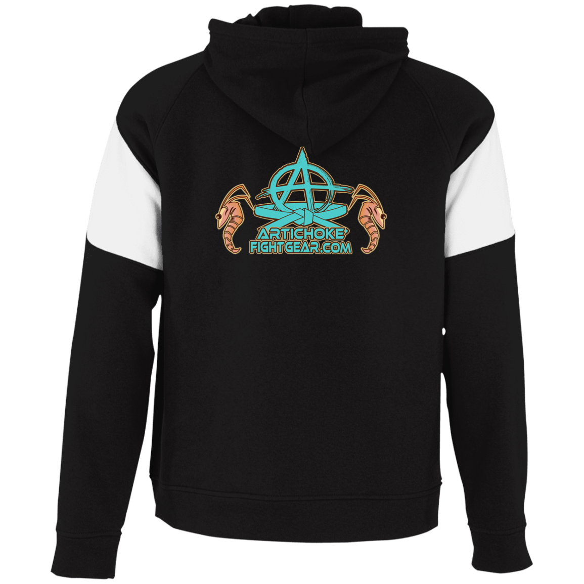 Artichoke Fight Gear Custom Design #18. Shrimpin ain't Easy. Colorblock Fleece Hoodie