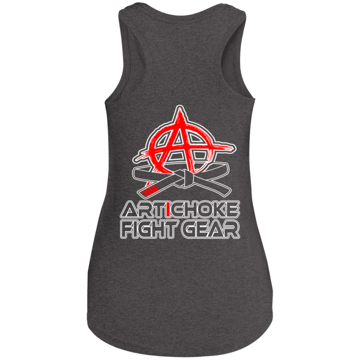 Artichoke Fight Gear Custom Design #19. Sticks and Stones. Ladies' Tri Racerback Tank