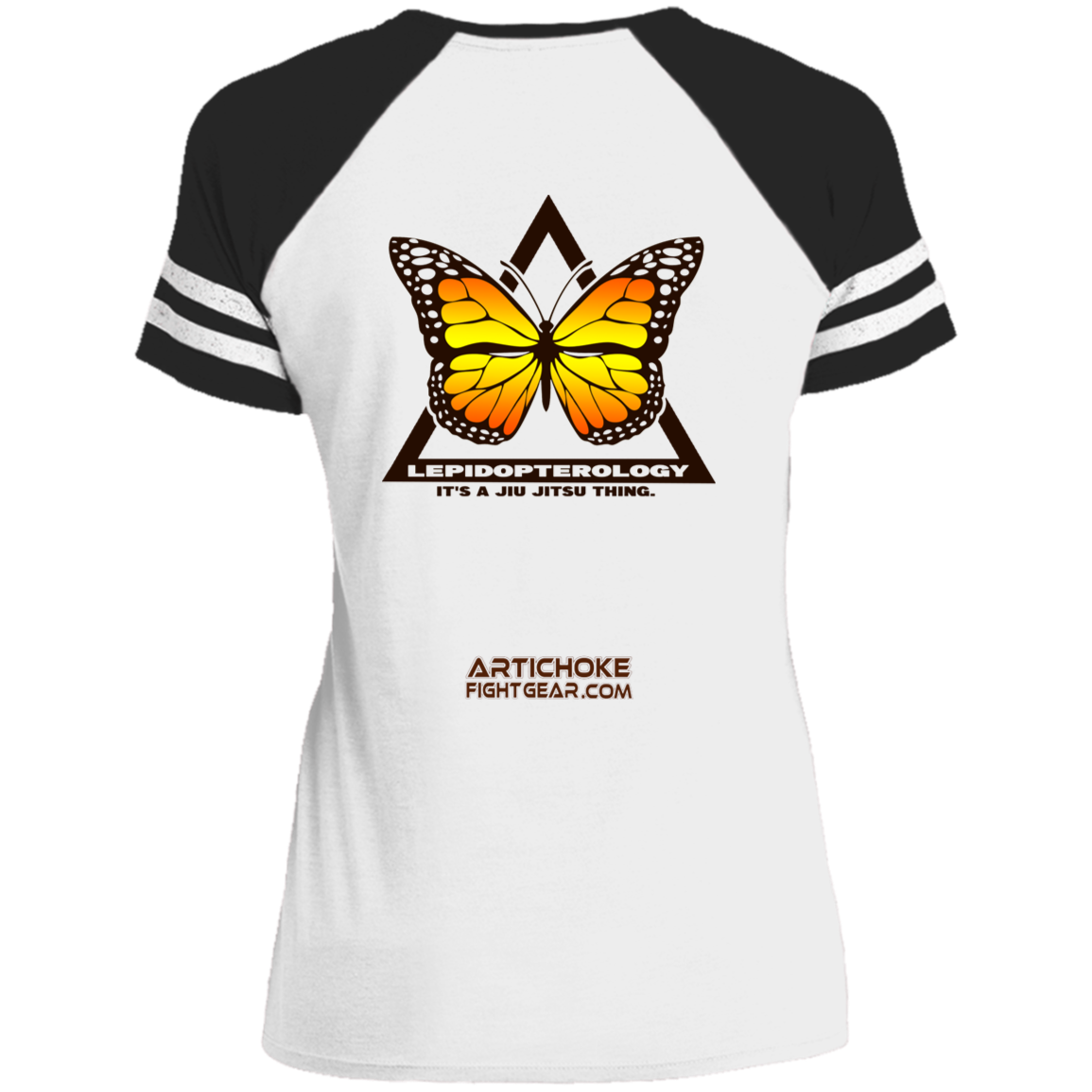 Artichoke Fight Gear Custom Design #6. Lepidopterology (Study of butterflies). Butterfly Guard. Ladies' Game V-Neck T-Shirt