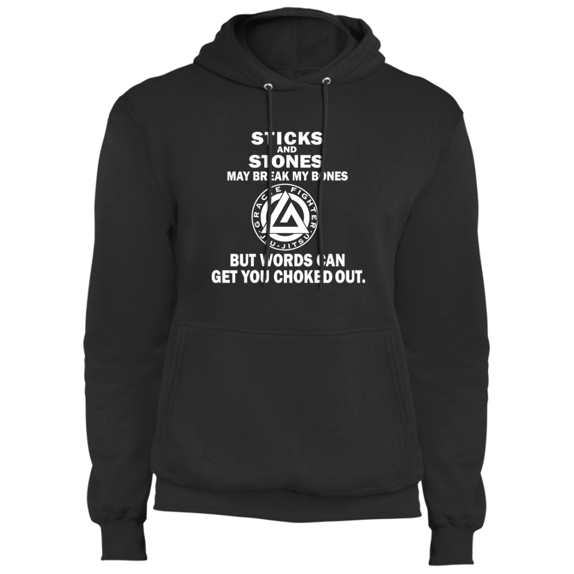 Artichoke Fight Gear Custom Design #19. Sticks and Stones. Fleece Pullover Hoodie