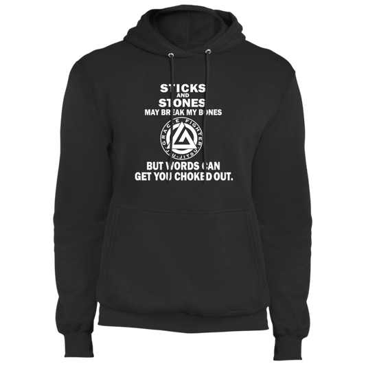 Artichoke Fight Gear Custom Design #19. Sticks and Stones. Fleece Pullover Hoodie