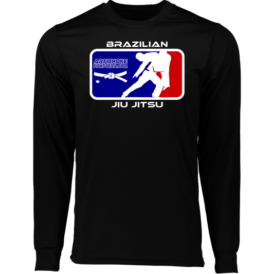 Artichoke Fight Gear Custom Design #4. MLB style BJJ. Moisture-Wicking Long Sleeve