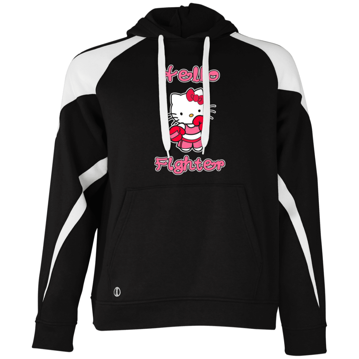 Artichoke Fight Gear Custom Design #11. Hello Fighter. Colorblock Fleece Hoodie