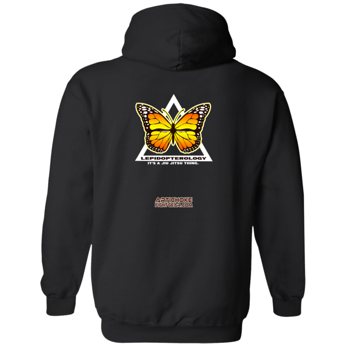 Artichoke Fight Gear Custom Design #6. Lepidopterology (Study of butterflies). Butterfly Guard.  Zip Up Hooded Sweatshirt