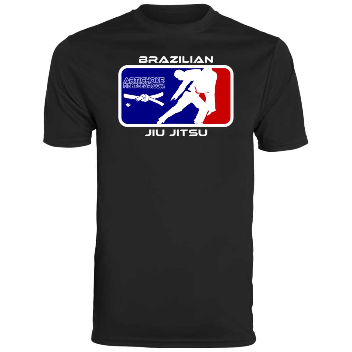 Artichoke Fight Gear Custom Design #4. MLB style BJJ. Men's Moisture-Wicking Tee