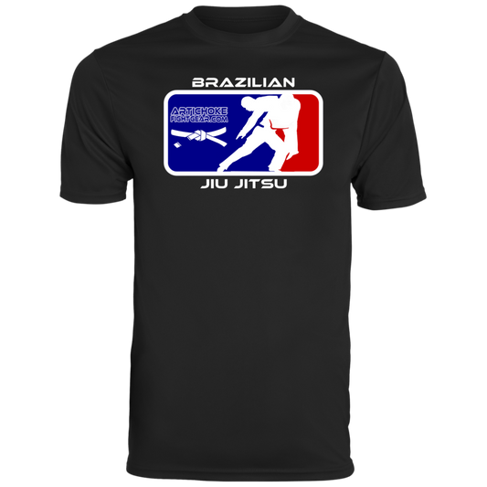 Artichoke Fight Gear Custom Design #4. MLB style BJJ. Men's Moisture-Wicking Tee