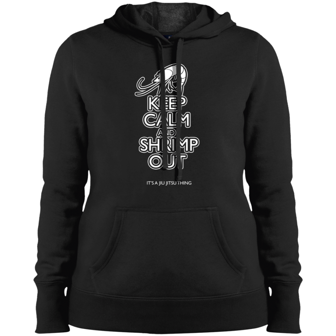 Artichoke Fight Gear Custom Design #12. Keep Calm and Shrimp Out. Ladies' Pullover Hooded Sweatshirt