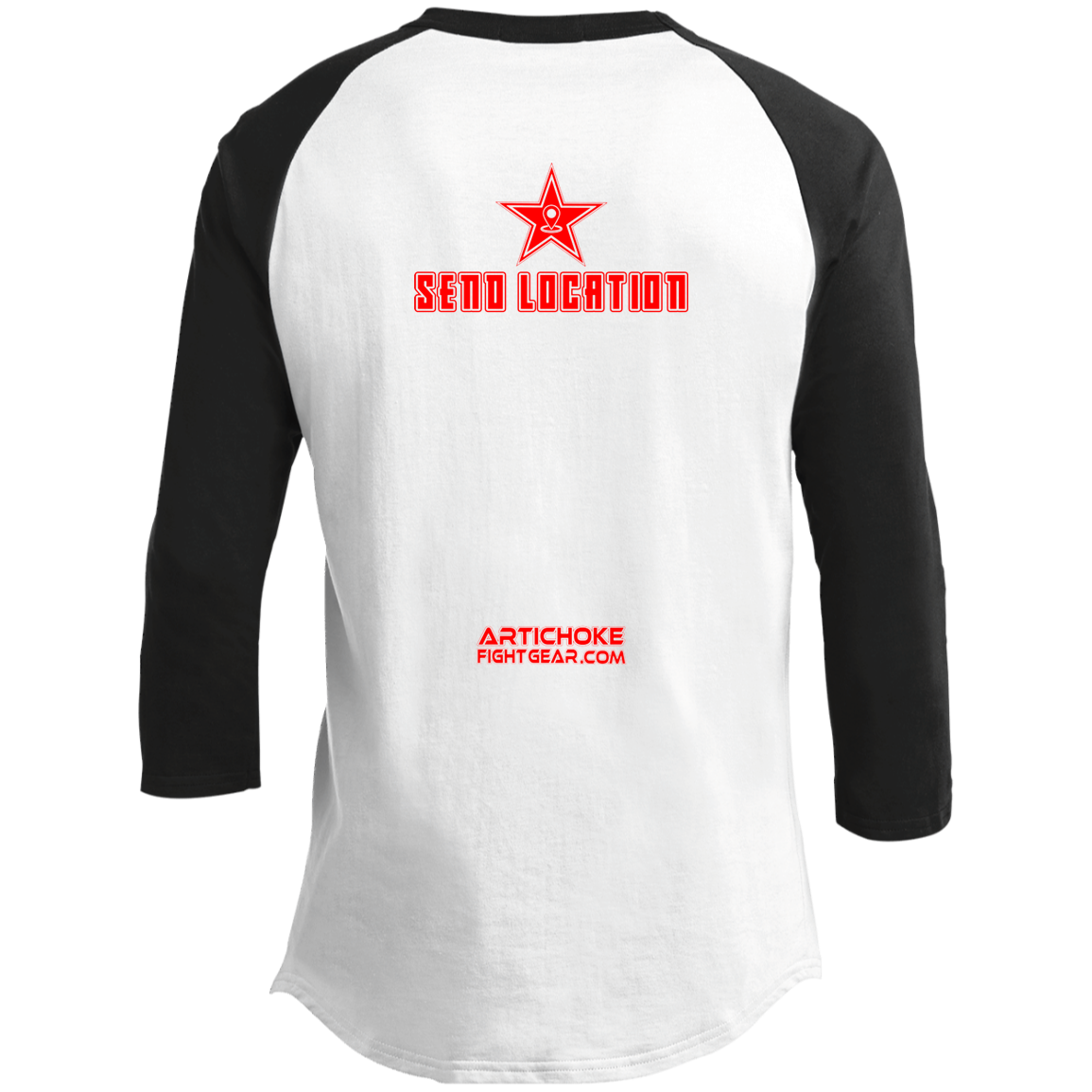 Artichoke Fight Gear Custom Design #17. SEND LOCATION. Youth 3/4 Raglan Sleeve Shirt