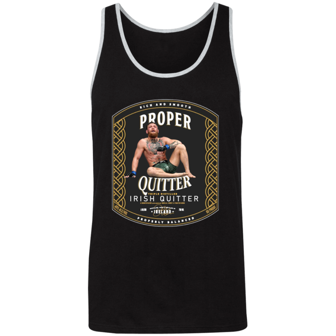 Artichoke Fight Gear Custom Design #15. Proper Quitter. Unisex 2-Tone Tank Top