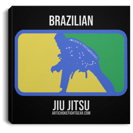 Artichoke Fight Gear Custom Design #13. BJJ, The New National Pastime. Square Canvas .75in Frame