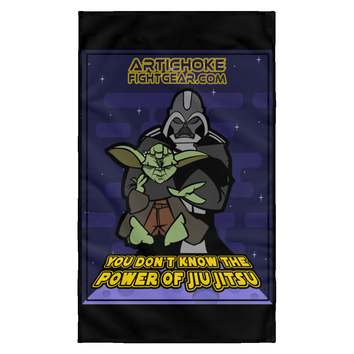 Artichoke Fight Gear Custom Design #20. You Don't Know the Power of Jiu Jitsu. Wall Flag