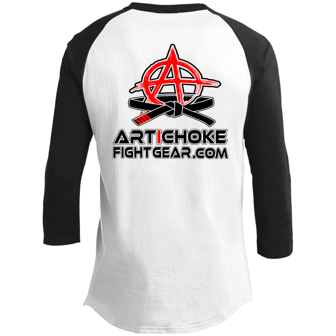 Artichoke Fight Gear Custom Design #3. Babality. 3/4 Raglan Sleeve Shirt