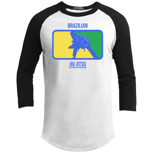 Artichoke Fight Gear Custom Design #13. BJJ, The New National Pastime. Youth 3/4 Raglan Sleeve Shirt