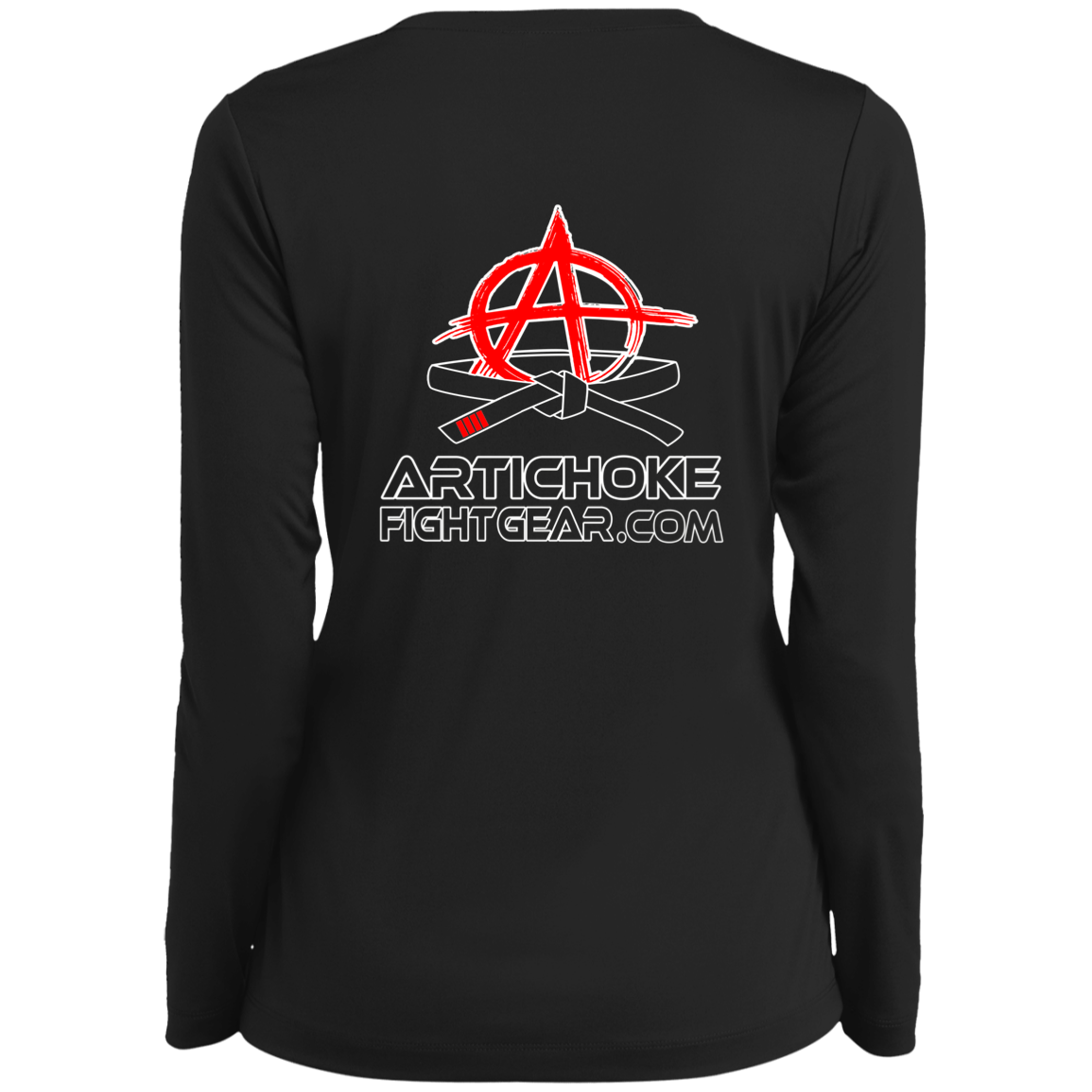 Artichoke Fight Gear Custom Design #10. Got Talk? Ladies’ Long Sleeve Performance V-Neck Tee